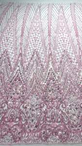 Luxury African Sequin Lace Fabric Beaded Mesh High Quality Embroidery for Womens Wedding Party Dresses 5 Yards