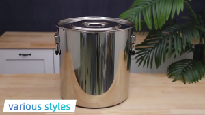 304 Stainless Steel Pot multipurpose Bucket with Lid Soup Pot Extra Thick Commercial ​Large Capacity for  Induction Cooker And Gas Stove Universal Home Use Kindergarten Kitchen