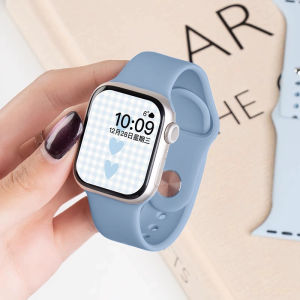 Blue Series Apple Watch Band Silicone Nylon Sport Woven Resin SE Fashionable High End Smart Watch Strap for iWatch11 AppleWatch9 S9 S8