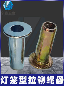 Foldable Lantern Shaped Automotive Rivet Nuts Hardware Slotting Long Reach Carbon Steel M4-M8 Standard Thread Size Durable