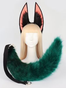 Little Fox Sumitinari Suit Ears Fluffy Hair Band Comic Show Cos Dress up Character Animal Ears Beast Tail Accessories