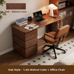 DONGMU | Oak Wooden Study Desk with Drawer