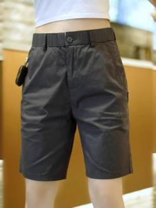 Ice Silk Five-Quarter Shorts Mens Summer Thin Fashion 2025 Business Clear Year Dad Casual Mid-Pants New Model Loose Fit Casual Pants