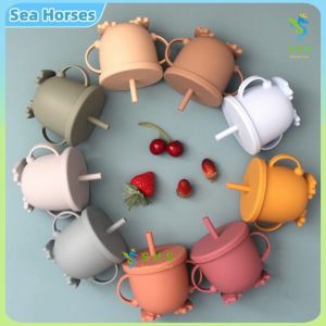SHS*Baby Infant Training Silicone Sippy Cup Eco Friendly Baby bottle Baby Drinking Cup Anti Choke Sippy Cup Free BPA Baby Bottle Baby Drinking Cup