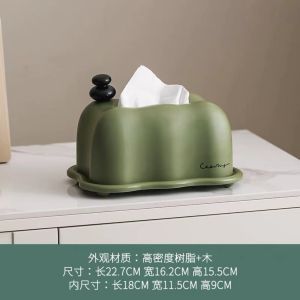 High-End Cloud Cyber Celebrity Style Desktop Storage Decoration Tissue Box Light Luxury and Simplicity Paper Extraction Box Master Bedroom Living Room Storage