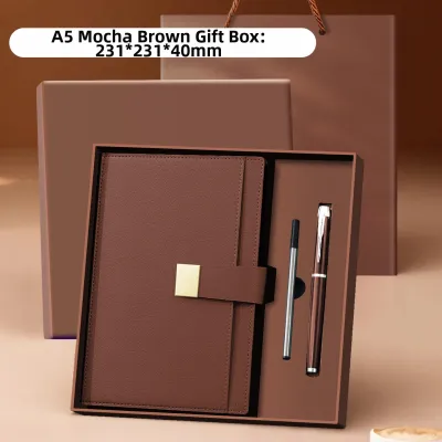 FARAMON | Customized Thick Leather A5 Business Notebook with Multiple Functions for Office Storage and Corporate Promotion