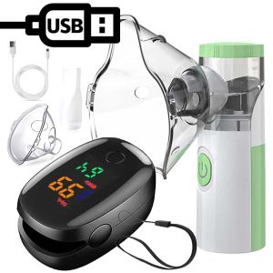 Portable Nebulizer Humidifier Medical Silent Mesh Nebulizer Handheld Asthma Inhaler Atomizer Children Health Care Oximeter Mini