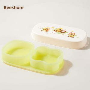 Beeshum | Baby Portable Feeding Plate Suction Cup Independent Eating Divided Silicone