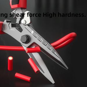 Kéo Đa Năng Của Thợ Điện Có Chức Năng Cắt Dây Và Cờ Lê Cho Tấm Kim Loại & Cáp - Tay Cầm Uốn Cong Bằng Chrome Vanadium