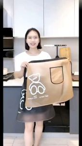 TPU Apron Wash Free Cute Half Body Kitchen Home Outdoor Wear Catering Oil Proof Waterproof And Dirt Resistant Apron