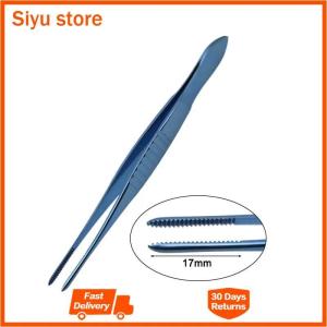 GREATLH Autoclavable Forceps with Teeth Surgical Tweezers Clamp Eyelid Surgical Tool Titanium Ophthalmic Instrument