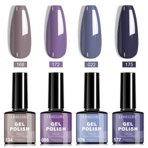 Bộ Sơn Gel Móng Tay LIMEGIRL 4 Món/bộ Màu Đỏ Nâu Bán Vĩnh Cửu Sử Dụng Đèn UV/LED Tẩy Được Dành Cho Chuyên Nghiệp & Sử Dụng Tại Nhà