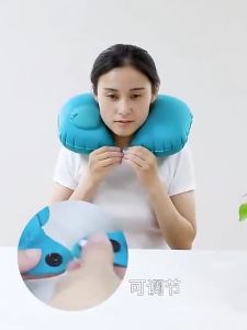 NEW I MAX (พร้อมส่ง) หมอนหนุนแบบเป่าลม รูปตัวยู แบบพกพา น้ำหนักเบา หมอนเป่าลมขนาดพกพา เบามาก จัดเก็บง่าย H689