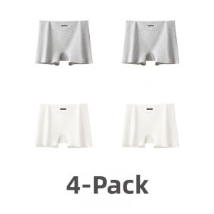 miiow | Pure Cotton Womens Underwear Breathable Summer Seamless Flat Angle Shorts Tummy Control Non-Chafing Ladies Boxer Briefs