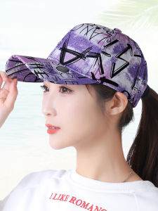 หมวกเบสบอลลาย Graffiti Tie Dye ทรงปากเป็ดแบบลำลองสำหรับผู้ชายและผู้หญิงในฤดูใบไม้ผลิและฤดูใบไม้ร่วง หมวกกันแดดแบบลำลองสำหรับคู่รัก