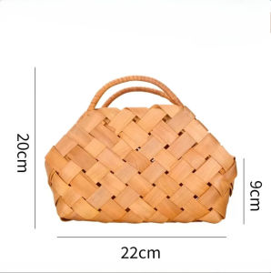 Gift Woven Decor Flower Basket Festival Wedding Birthday Creative Gift Woven Bag Hand Gift Basket Party SuppliesS/L