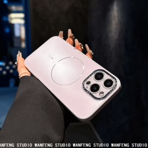 Anti-Fall Protective Case for iPhone 17 Matte AG Thin Ring Magnetic High-End Feeling Lens Film Shockproof Phone Cover