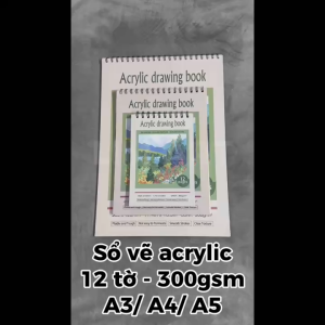 Sổ Vẽ Acrylic Drawing Book 300gsm – Giấy Mỹ Thuật Chuyên Dụng Cho Màu Acrylic (A3/A4/A5) LIM ART