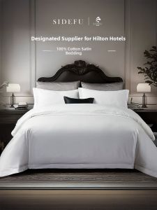 SIDEFU | Luxury Hotel Quality 100 Thread Count Long Staple Cotton White Bedding Set