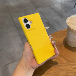 Luxury Soft Cube Square Shockproof Case For iPhone 16 15 14 13 12 11 Pro Max Plus Fashion Bright Fluorescence Candy Color Cover