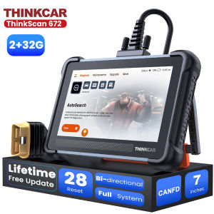 Thinkcar Thinkscan 672 Car Diagnostic Tools Full System Automotive OBD2 Scanner 28 Resets Lifetime updtae CANFD Car Scan Tools