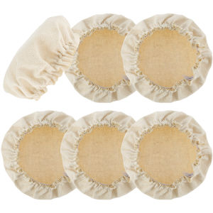 6Pcs Sourdough Starter Jar ครอบคลุม 7.6 ซม.ถึง 10.1 ซม.ผ้ายืดหยุ่น Sourdough หมัก Jar ฝาปิด reusable ขนาดกะทัดรัด Jar ฝาครอบ