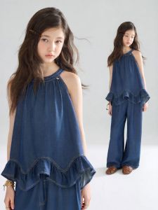 MUCMUKN | Cool Tencel Soft Denim Girls Holiday Outfit
