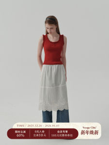 Veega Chic Spring Summer Simple Korean Style Pure Cotton Hollow Embroidery A-Line Half Skirt Womens Retro High Waist Midi Skirt