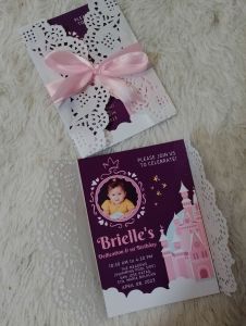 CUSTOMIZED INVITATION SET OF 10PCS 4R SIZE WITH COVER AND RIBBON FOR CHRISTENING.BIRTHDAYS WEDDINGSDEBUTCORPORATEBAPTISMAL