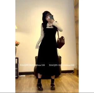 Large size high-end drape dress for women fat-covering belly-slimming dress