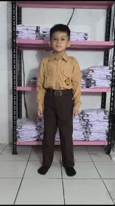 Baju Seragam Sekolah Pramuka Lengan Pendek Anak Laki-laki