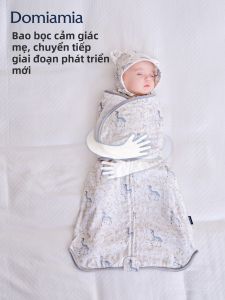 DOMIAMIA | Chăn Quấn Trẻ Sơ Sinh Muslin Thu Đông Chống Giật Mình