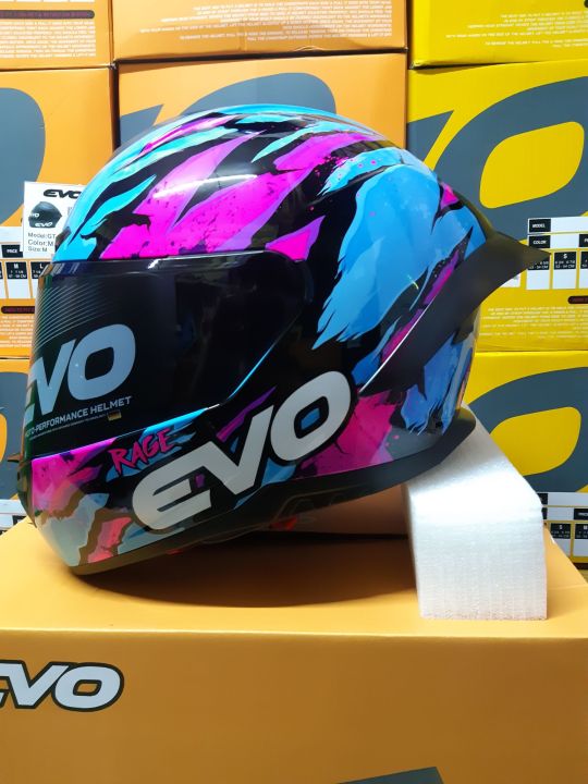 EVO HELMET XR 03 RAGE BLUE PURPLE SINGLE VISOR