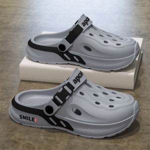 Mens 2025 New Summer Outdoor Anti-Slip Clog Shoes Breathable Slip-On Sandals Comfortable EVA Material Sports Beach Slippers