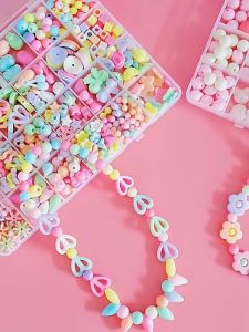 Childrens Beaded Necklace Bracelet Girls Handmade Diy Material Childrens Educational Toys