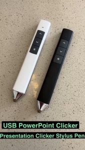 【✅SG Seller✅】RICHMENT Rechargeable Presentation Clicker Stylus Pen Touch Screen Wireless Presenter Remote USB PowerPoint Slide Advancer & Hyperlink Volume Control for PPT/Keynote/Google Slides/Classroom Mac OS/Windows/Linux/Touch Computer/Teaching/Meet