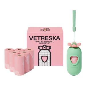 Portable Dog Poop Bags Vetreska Capsule Dog Walking Waste Disposal Kit Eco Friendly Doggie Poop Scooper Bag Refill Pack