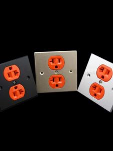 AudioXSOCC Ổ Cắm Điện Tiêu Chuẩn Mỹ Lõi Đồng Thau Mạ Tím / Tím Violet / Tím Hoa Cà Ổ Cắm Tường Bằng Đồng 20A Với Bảng Điều Khiển 86 Phong Cách Mỹ