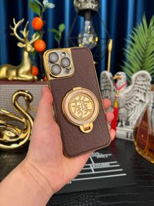 Full Cover Business Style Phone Case with Horizontal And Vertical Stands Tree Pattern Leather Cover for Apple 16Promax