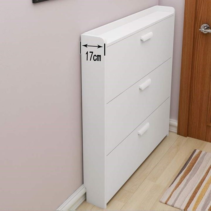 Ultra-Thin Wooden Shoe Cabinet Household Shoe Cabinet Tilting Doorway ...