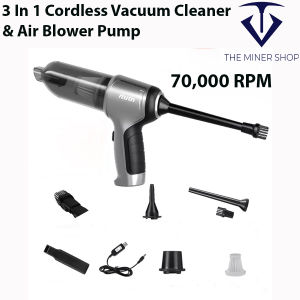 Itutn 3 in 1 Cordless 12000PA Vacuum Cleaner 70000RPM Air Duster Wireless Dust Blower Electric Air Pump Portable Rechargeable Cordless Straightener Cordless Scrubber Cordless Clipper - Lazada