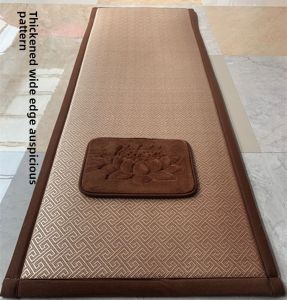 Thickened Smooth Prostrations Mat Four Seasons Meditation Cushion Worship Mat Full-Body Prostrations Mat 108 Weekly Futon Meditation Mat