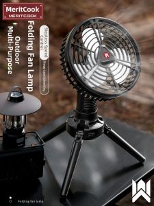 BAOLUOYOUXUAN | Portable Camping Fan Light USB Rechargeable Long-lasting Hanging
