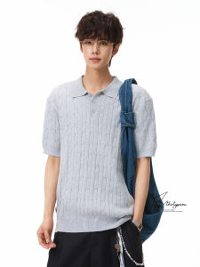 V37 | Vintage American Style Houndstooth Collar Short Sleeve T-Shirt