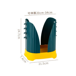 Foldable Kitchen Countertop Trash Can Bedroom Living Room Waste Bin No Cover Paper Basket Compost Storage Plastic Square Shape