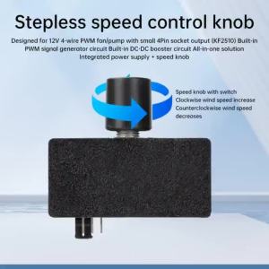 Aideepen | DC 12V Output Fan Speed Controller 4-Pin PWM Fan Governor Type-C USB Power Supply DIY Watercooling Cooler High Power