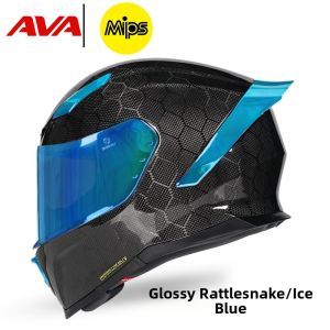 AVA | Carbon Fiber Four Seasons Motorcycle Full Helmet