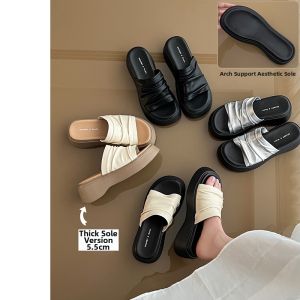 Thick Soled Elevating Summer Slippers