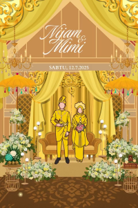 Kad Kahwin Design 61 | Digital | Aqiqah | Pertunangan | Lain-lain | Diraja Sehari | Tema Kuning