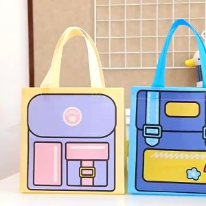 FREE-GIFT 1PCS Colorful Gift Bag Kids Storage Bag Birthday Gift Tote Bag School Bag 儿童礼品包装包材料手提袋
